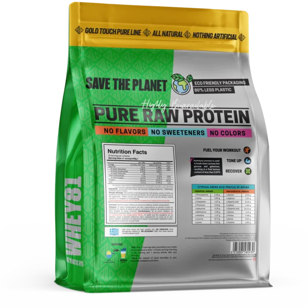 Whey Better HydroProtein 80%- Lactose Free(908g) - Καθαρή Πρωτεΐνη Γράμμωσης - GoldTouch Nutrition Pure line (Natural) - Image 2
